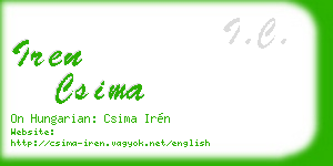 iren csima business card