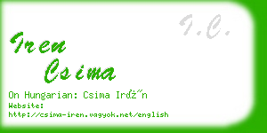 iren csima business card